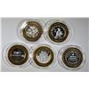 Image 2 : 5 LIMITED EDITION $10 SILVER GAMING TOKENS