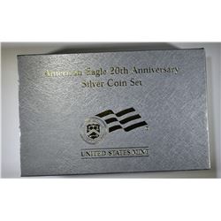 2006 20TH ANNIV. AMERICAN SILVER EAGLE 3-COIN SET
