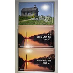 2 2020 U.S. MINT PROOF & 2020 QUARTER PROOF SETS