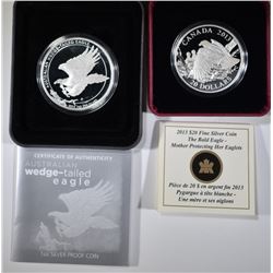 2 FOREIGN SILVER COINS: