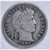 Image 1 : 1902-S FINE BARBER DIME