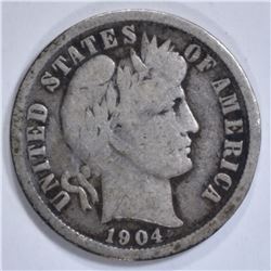 1904-S BARBER DIME G/VG