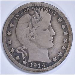 1914-S BARBER QUARTER VG