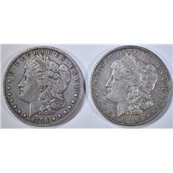 1896-O VF & 1902 XF/AU MORGAN DOLLARS