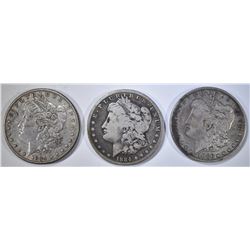 1884-P,S & 86-O MORGAN DOLLARS CIRC