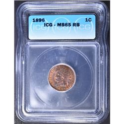 1896 INDIAN CENT ICG MS-65 RB