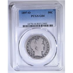 1897-O BARBER HALF DOLLAR, PCGS G-4