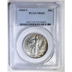 1944-S WALKING LIBERTY HALF, PCGS MS-65