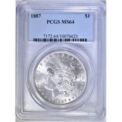 1887 MORGAN DOLLAR PCGS MS-64