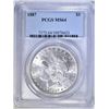 Image 1 : 1887 MORGAN DOLLAR PCGS MS-64