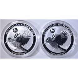 2-2018 AUSTRALIA 1oz SILVER KOOKABURRA COINS