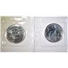 Image 1 : 2-1989 CANADIAN 1oz SILVER MAPLE LEAF COINS