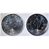Image 1 : 2- 2006 BU CANADIAN 1oz SILVER MAPLE LEAF COINS