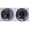 Image 2 : 2- 2006 BU CANADIAN 1oz SILVER MAPLE LEAF COINS