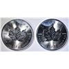 Image 1 : 2-2014 ONE OUNCE SILVER CANADA MAPLE LEAF COINS