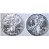 Image 1 : 2-BU 1999 AMERICAN SILVWER EAGLES