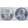 Image 2 : 2-BU 1999 AMERICAN SILVWER EAGLES