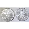 Image 1 : 2-BU 2005 AMERICAN SILVER EAGLES