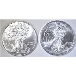 2-2008 BU AMERICAN SILVER EAGLES