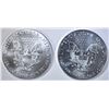 Image 2 : 2016 & 18 BU AMERICAN SILVER EAGLES