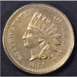 1859 INDIAN CENT XF/AU