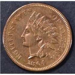 1864-L INDIAN CENT AU/BU