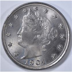 1904 LIBERTY NICKEL CH/GEM BU