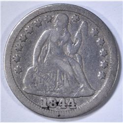 1844 SEATED DIME "ORPHAN ANNIE", VG