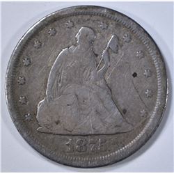 1875-S TWENTY CENT PIECE VG