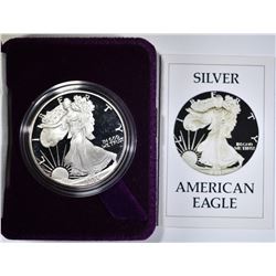 1986-S PROOF AMERICAN SILVER EAGLE ORIG BOX/COA
