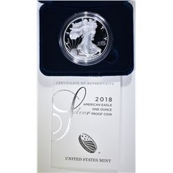 2018-S PROOF AMERICAN EAGLE ORIG BOX/COA