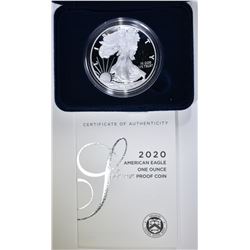 2020 PROOF AMERICAN SILVER EAGLE ORIG BOX/COA