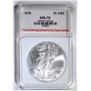 Image 1 : 2009 AMERICAN SILVER EAGLE, TDCS PERFECT GEM BU