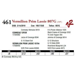 VERMILION PRIM LASSIE 807G