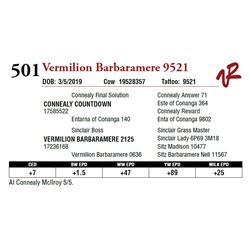 VERMILION BARBARAMERE 9521