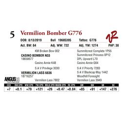 VERMILION BOMBER G776