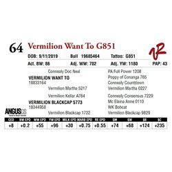 VERMILION WANT TO G851