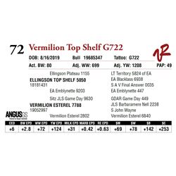 VERMILION TOP SHELF G722