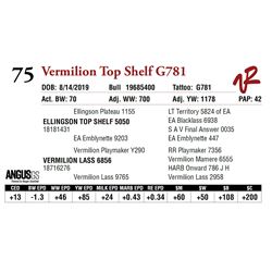 VERMILION TOP SHELF G781