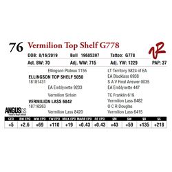 VERMILION TOP SHELF G778