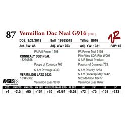 VERMILION DOC NEAL G916