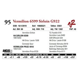 VERMIILION 6599 SIRLOIN G922
