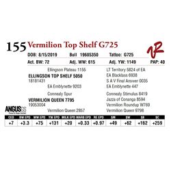 VERMILION TOP SHELF G725