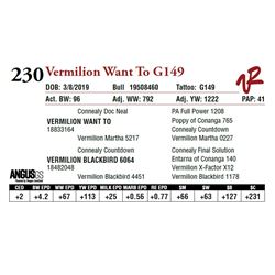 VERMILION WANT TO G149