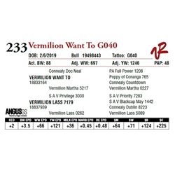 VERMILION WANT TO G040