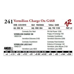 VERMILION CHARGE ON G468