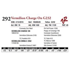 VERMILION CHARGE ON G232