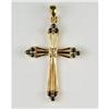 Image 1 : 14k Gold CROSS w SAPPHIRES w DIAMOND #1226935