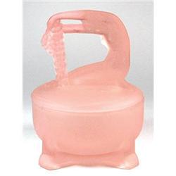 Pink RAPUNZEL Satin Glass Dresser Jar #1227199