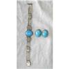 Image 1 : Set of Turkish Turquoise Bracelet + Earings #1227299